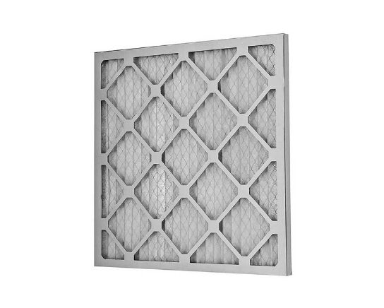 Air filter with diamond-patterned mesh frame.